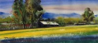 Sarfraz Musawir, 10 x 22 inch, Watercolor on Paper,  Landscape,  Painting, AC-SAR-003